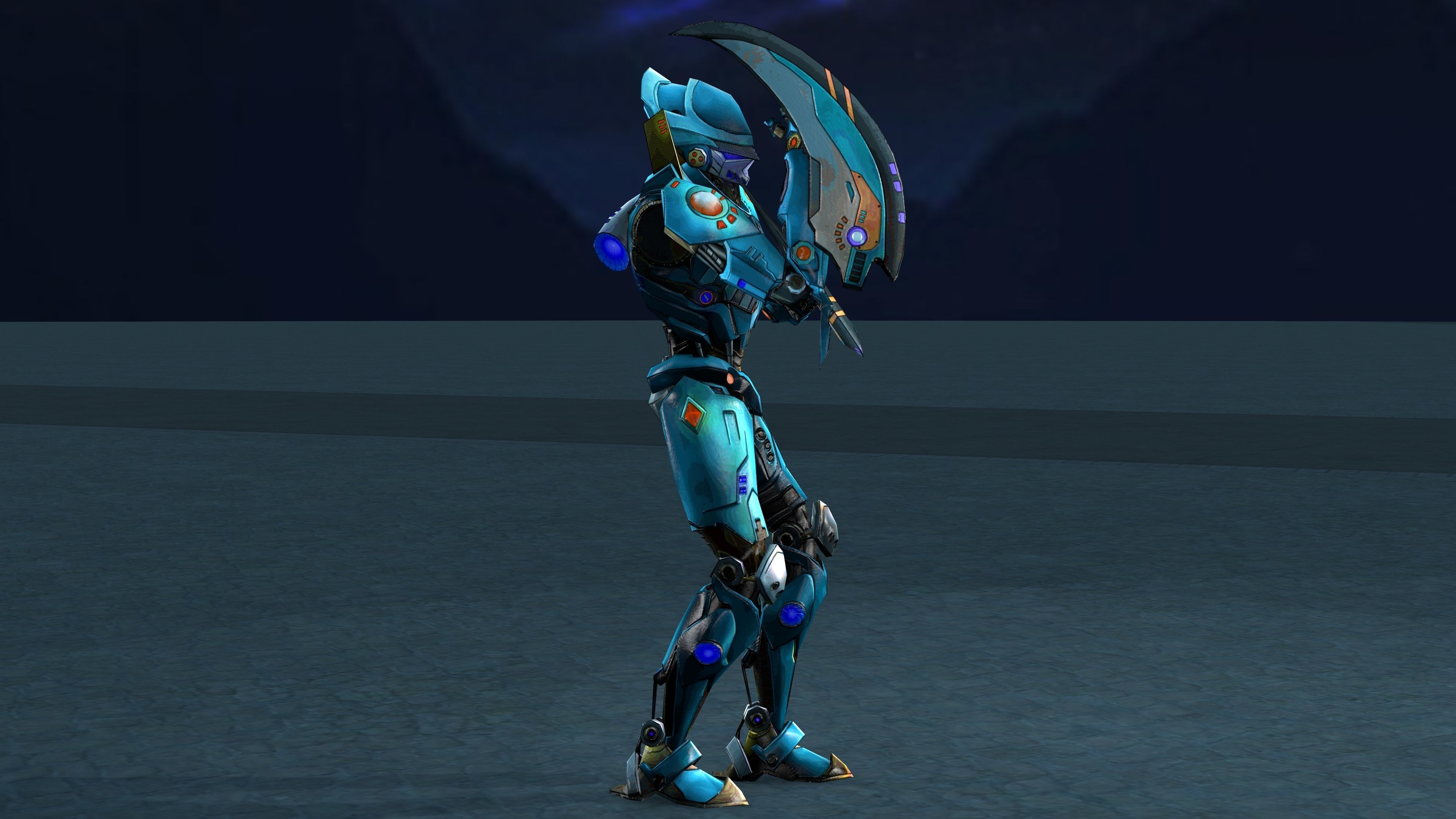 Sword Robot with Animation Low-poly 3D model_4