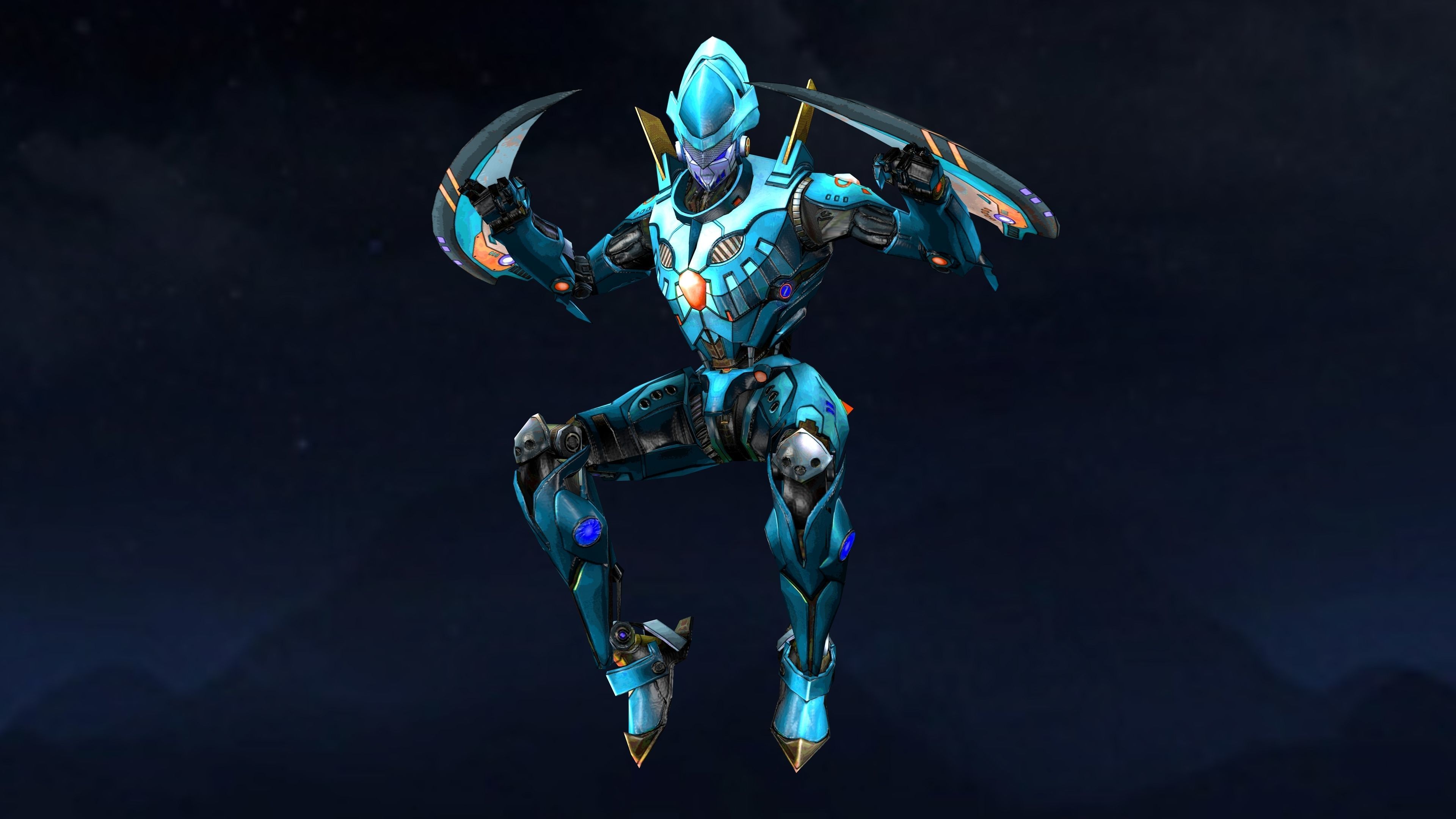 Sword Robot with Animation Low-poly 3D model_9