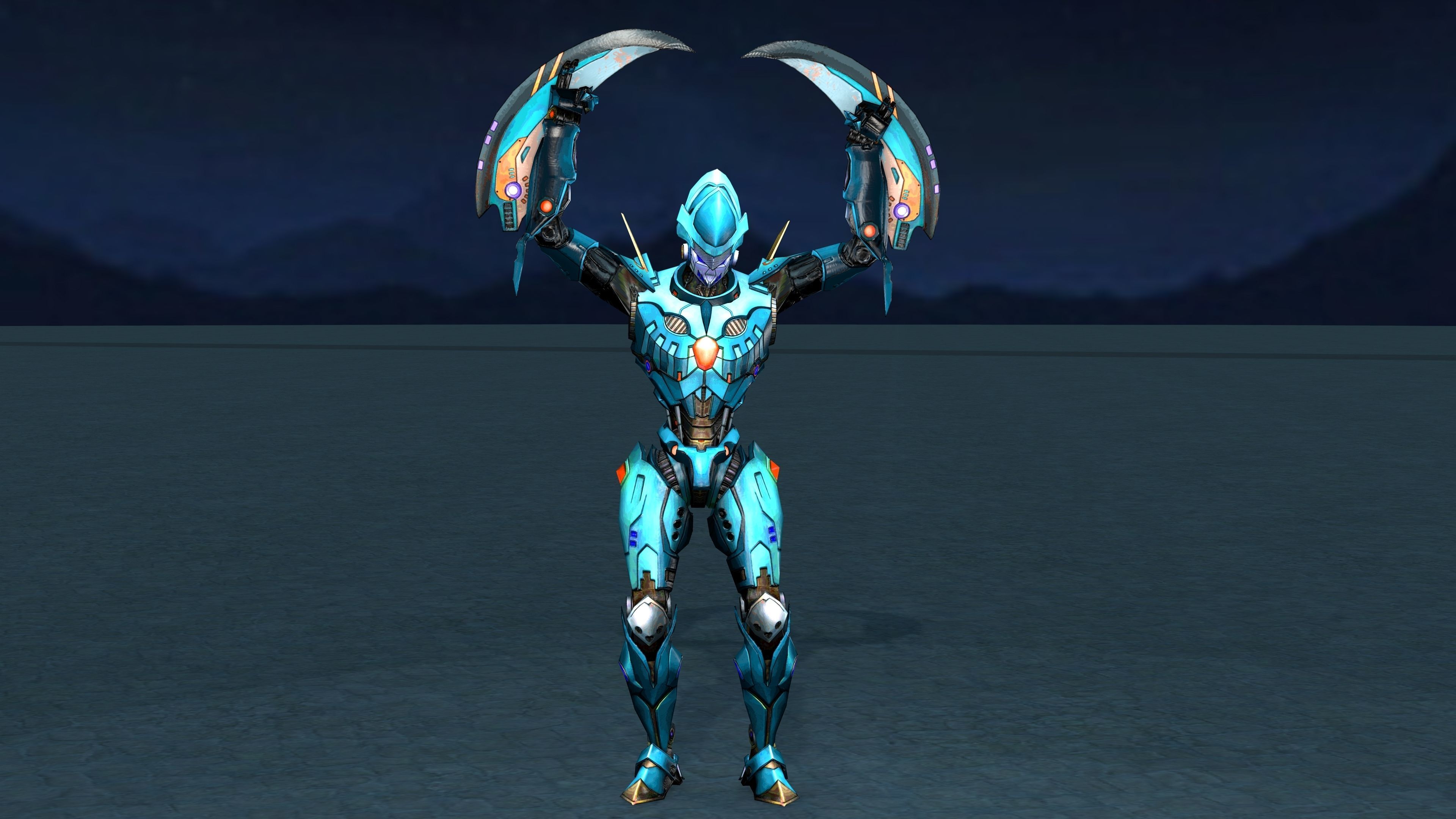 Sword Robot with Animation Low-poly 3D model_8