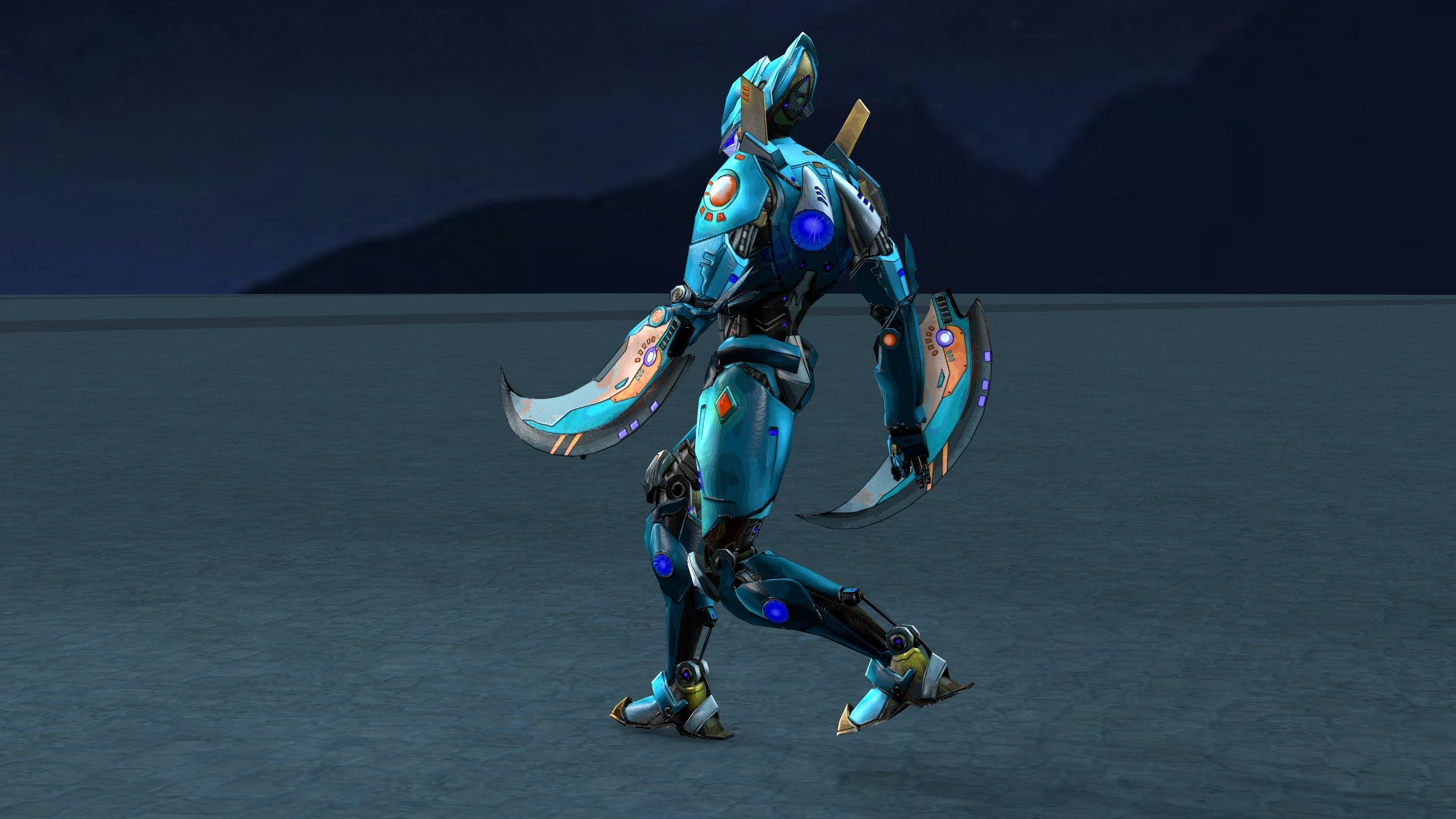 Sword Robot with Animation Low-poly 3D model_5