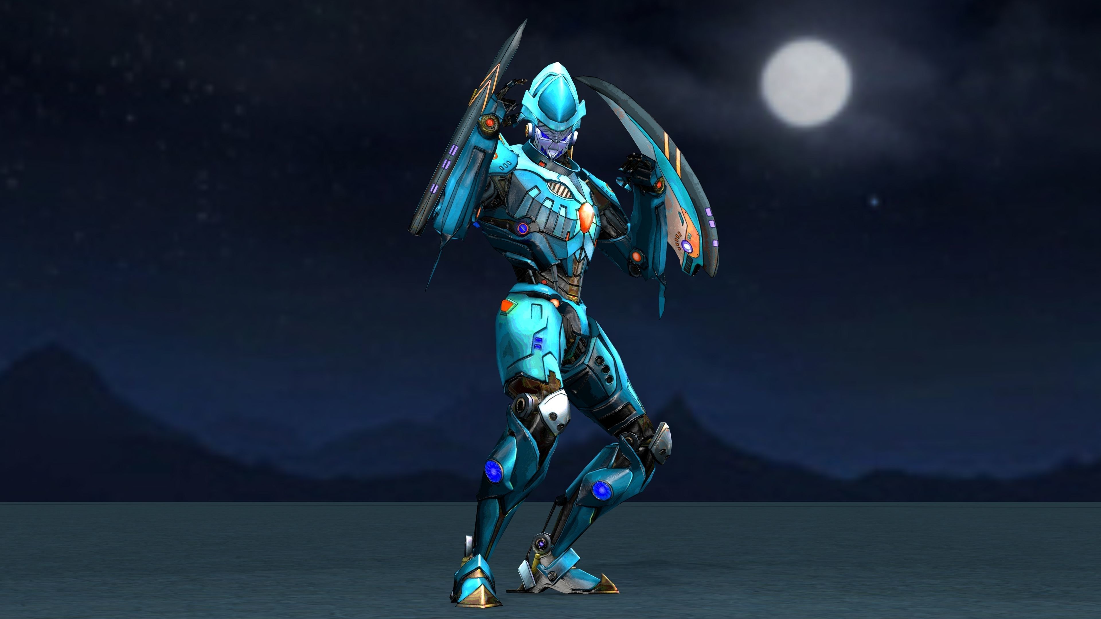 Sword Robot with Animation Low-poly 3D model_3