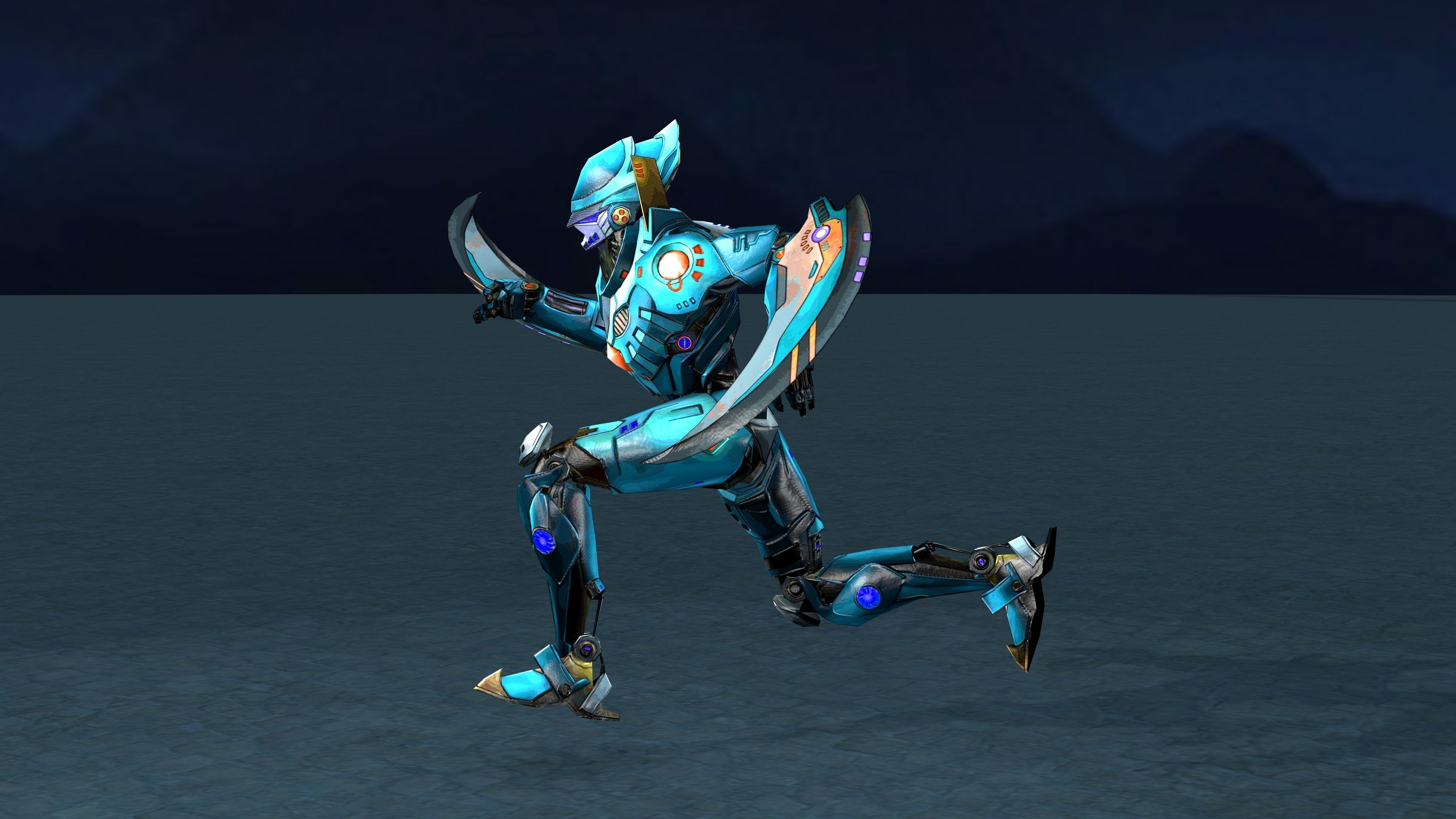 Sword Robot with Animation Low-poly 3D model_7