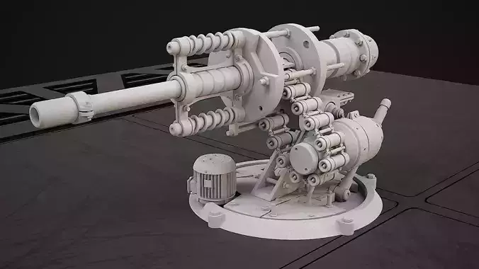 Chain autocannon 3D model