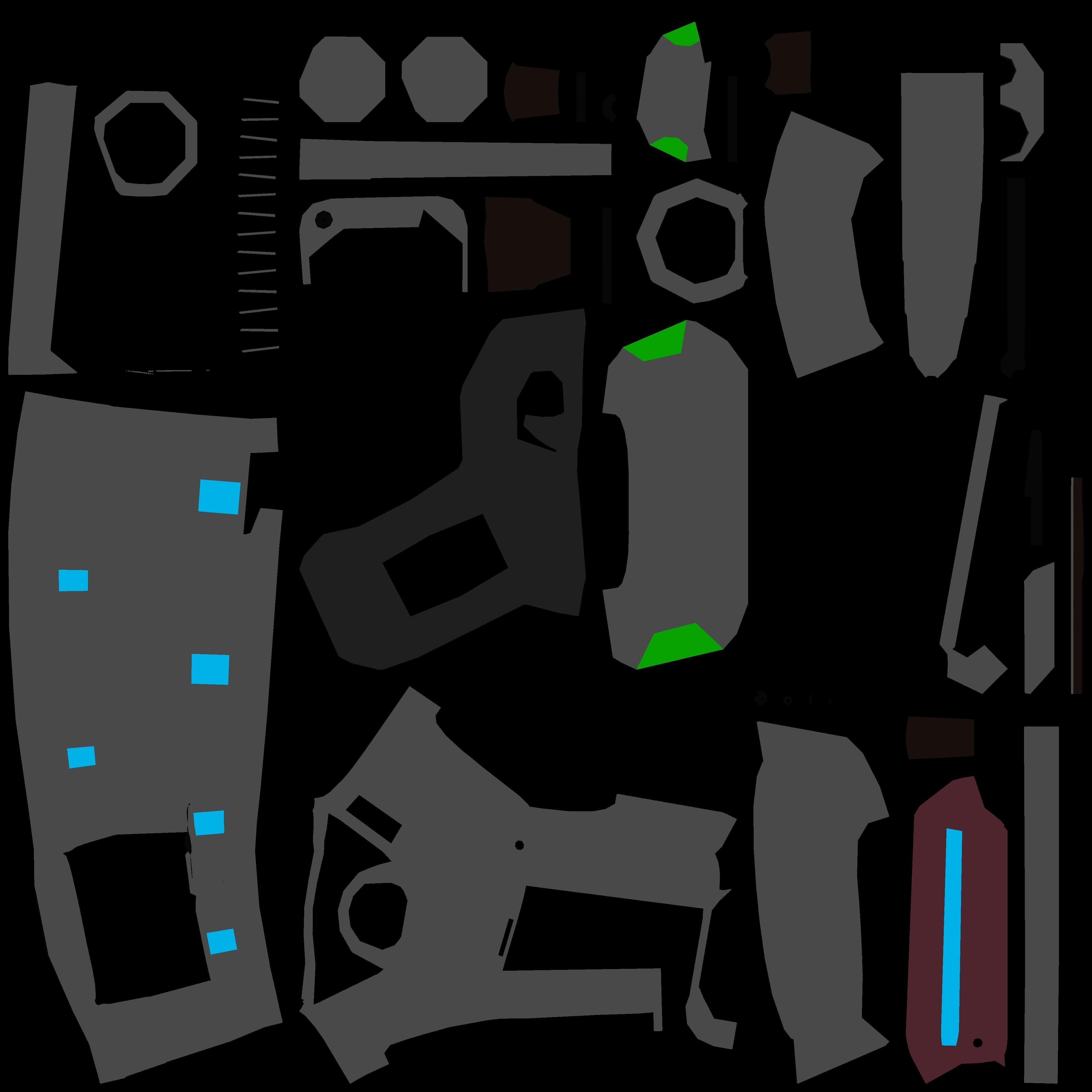 Gaus Electromagnetic Rifle Low-poly 3D model_13