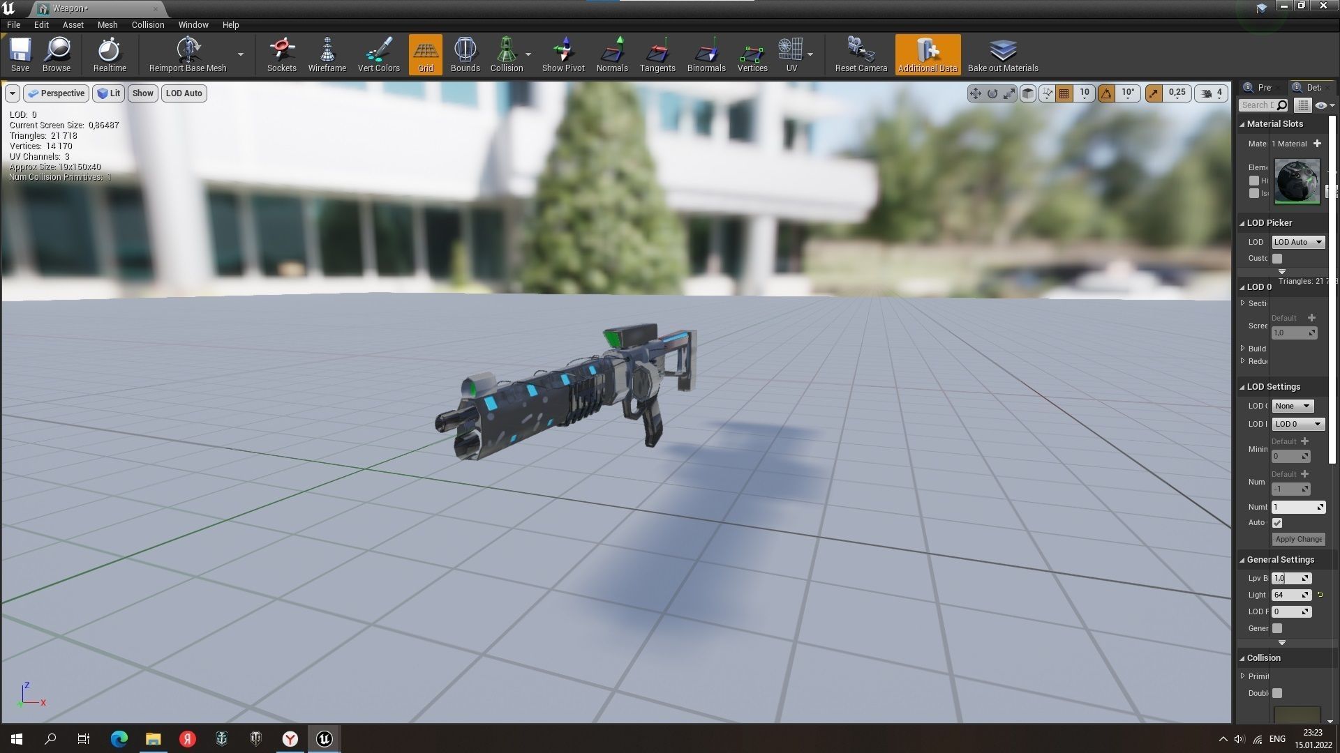 Gaus Electromagnetic Rifle Low-poly 3D model_8