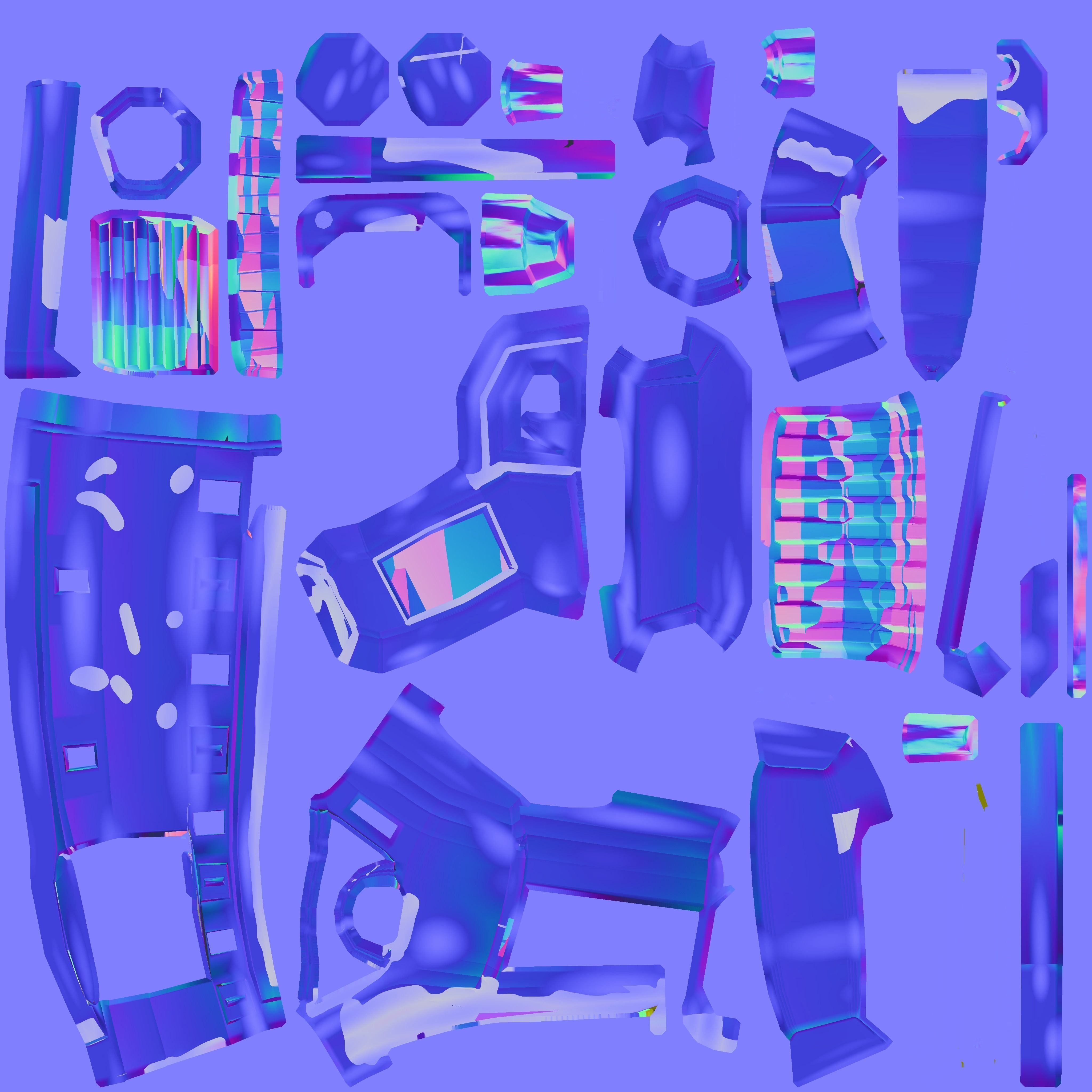 Gaus Electromagnetic Rifle Low-poly 3D model_15