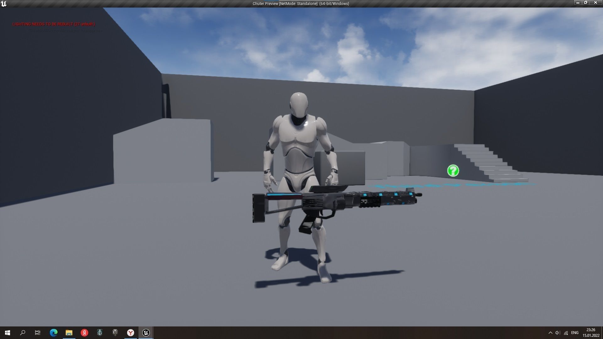 Gaus Electromagnetic Rifle Low-poly 3D model_11