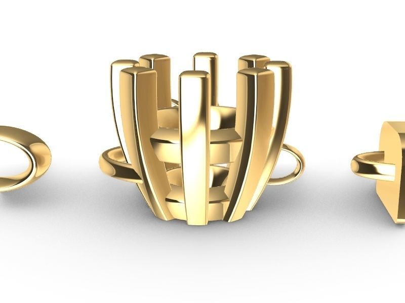 8 prong round brilliant bracelet stl verified 3D print model_4