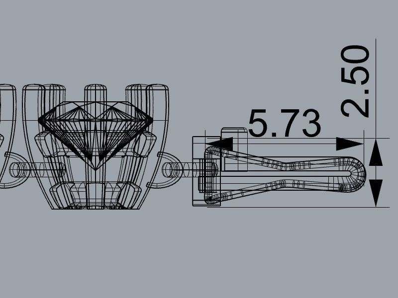 8 prong round brilliant bracelet stl verified 3D print model_19