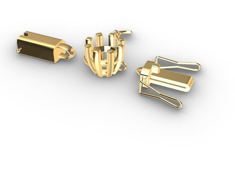 8 prong round brilliant bracelet stl verified 3D print model_5