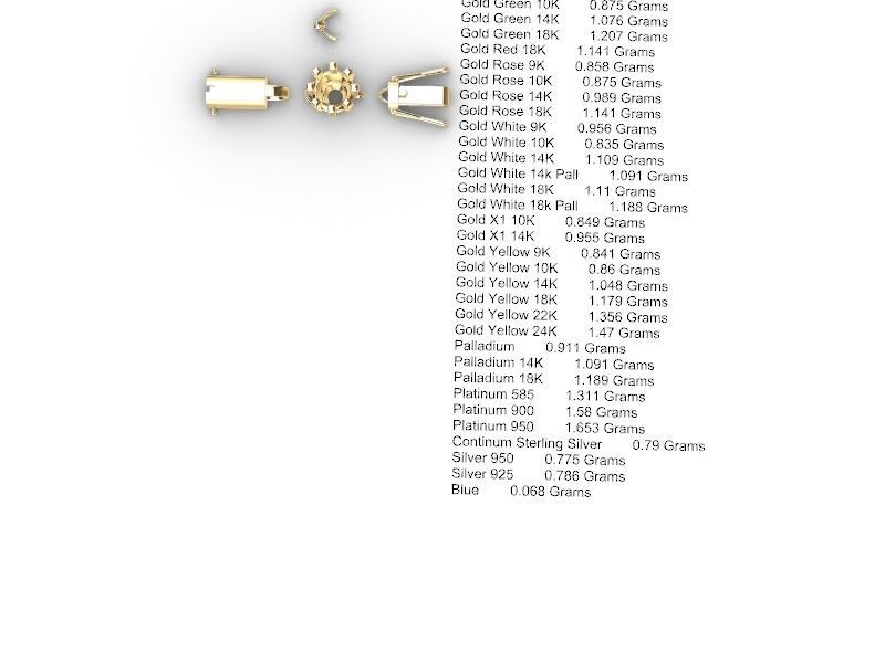 8 prong round brilliant bracelet stl verified 3D print model_13