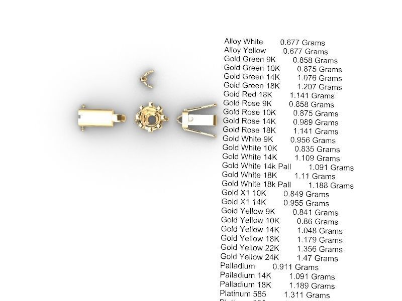 8 prong round brilliant bracelet stl verified 3D print model_12