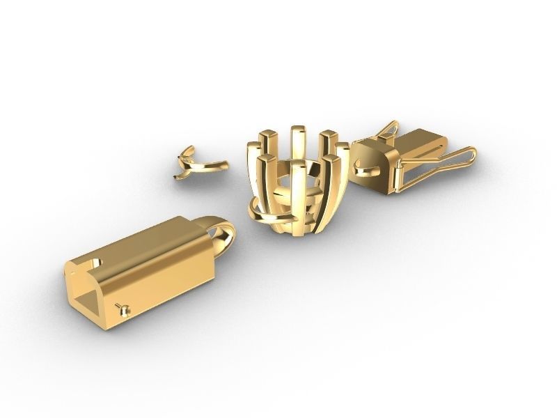 8 prong round brilliant bracelet stl verified 3D print model_15