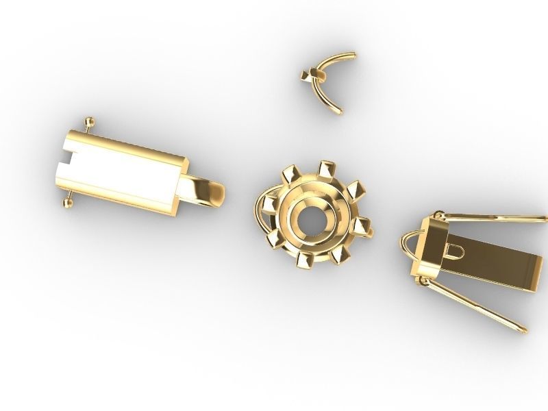 8 prong round brilliant bracelet stl verified 3D print model_1