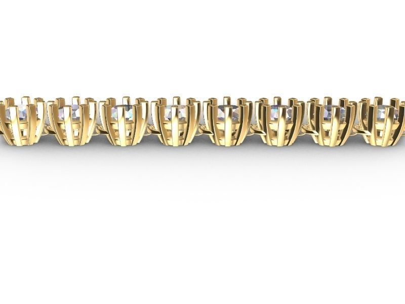 8 prong round brilliant bracelet stl verified 3D print model_10