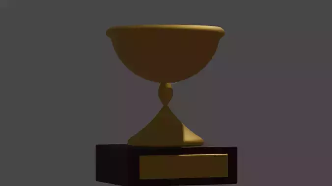 Thropy 3D Model With Blender