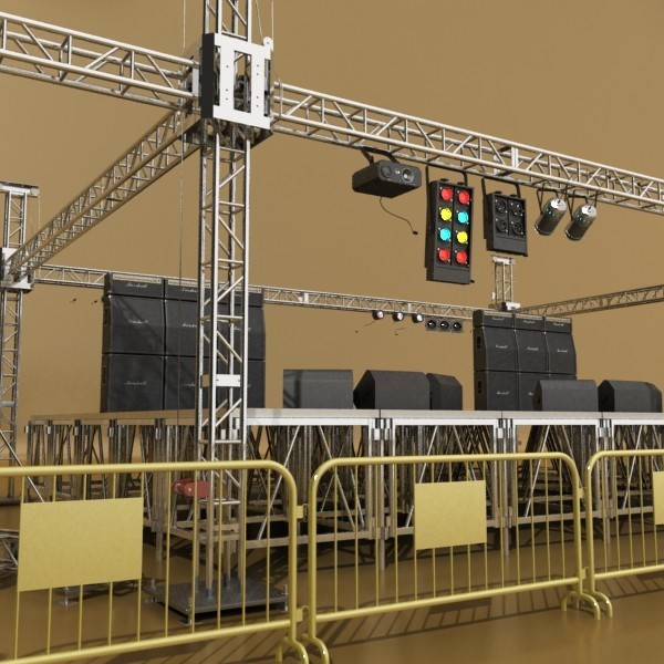 Stage Equipment Mega Pack High Detail 3D model_4