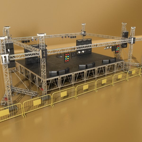 Stage Equipment Mega Pack High Detail 3D model_1