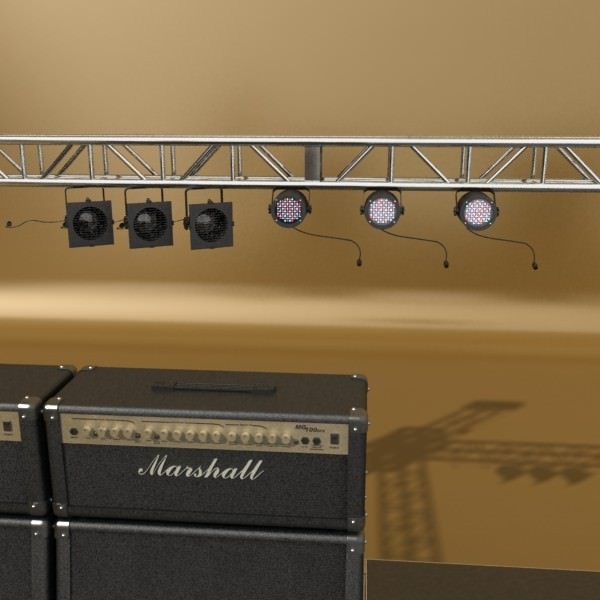 Stage Equipment Mega Pack High Detail 3D model_6