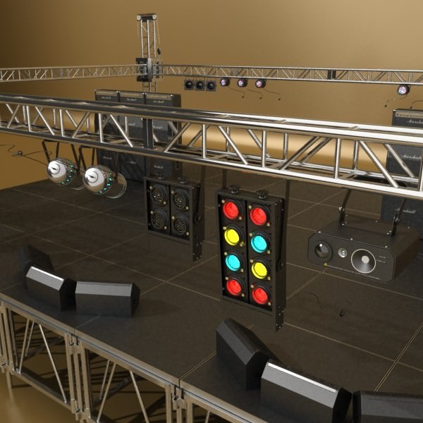 Stage Equipment Mega Pack High Detail 3D model_5