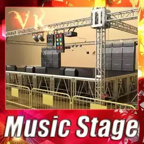 Stage Equipment Mega Pack High Detail 3D model