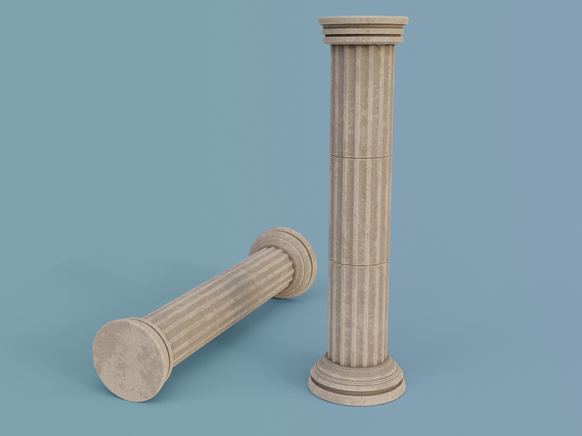 Antique Temple Low-poly 3D model_12