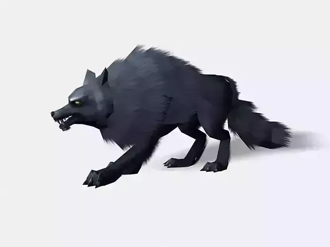 Wolf 3D model 2022  Low-poly 3D model