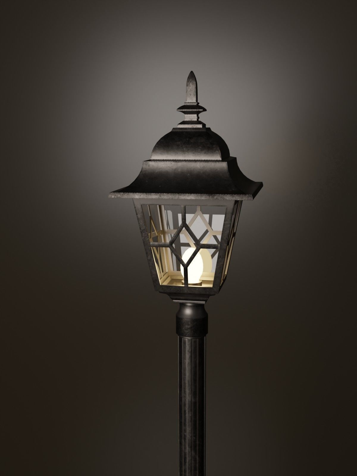 Street lamp single Free 3D model_2