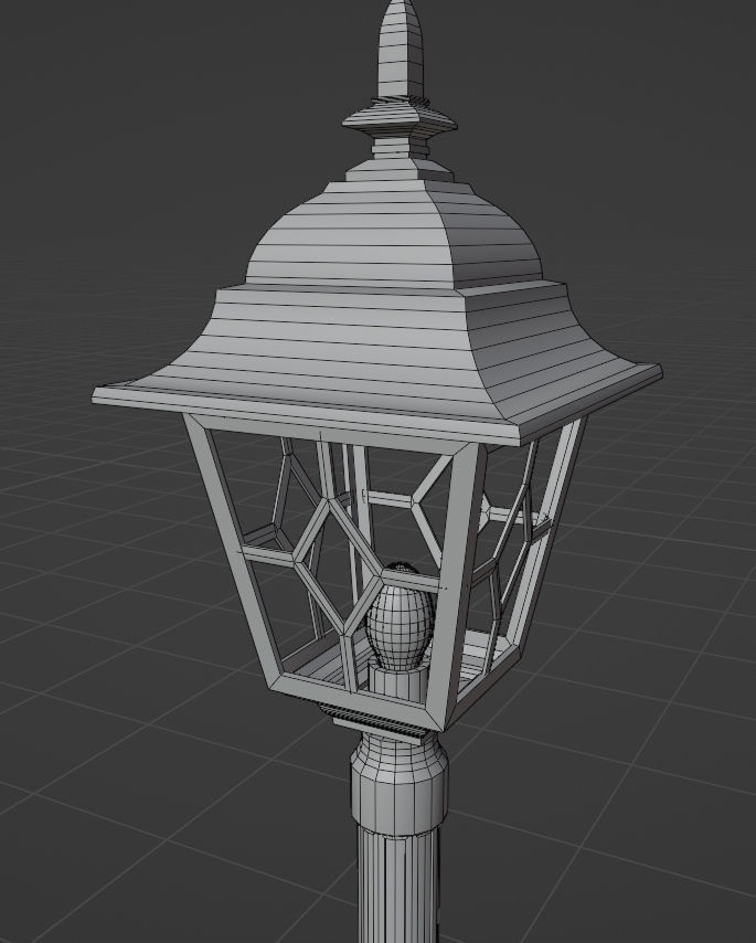 Street lamp single Free 3D model_4