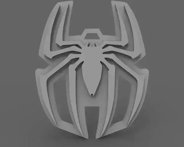 Spiderman  Symbol 3D Printable Keychain