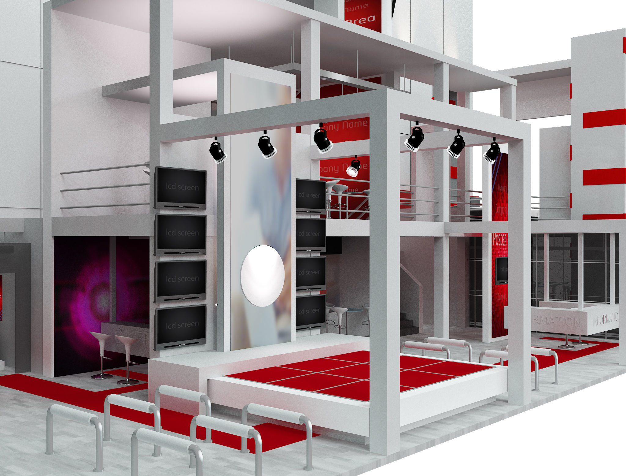 Booth Exhibition Stand a 500 3D model_16
