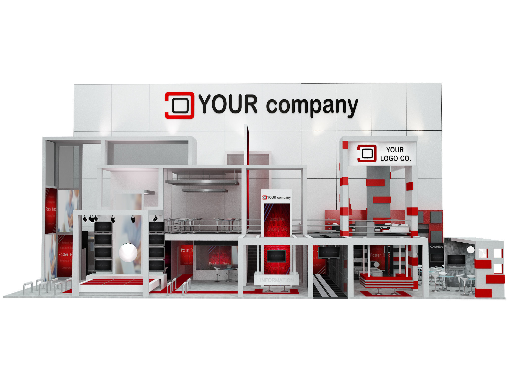 Booth Exhibition Stand a 500 3D model_30