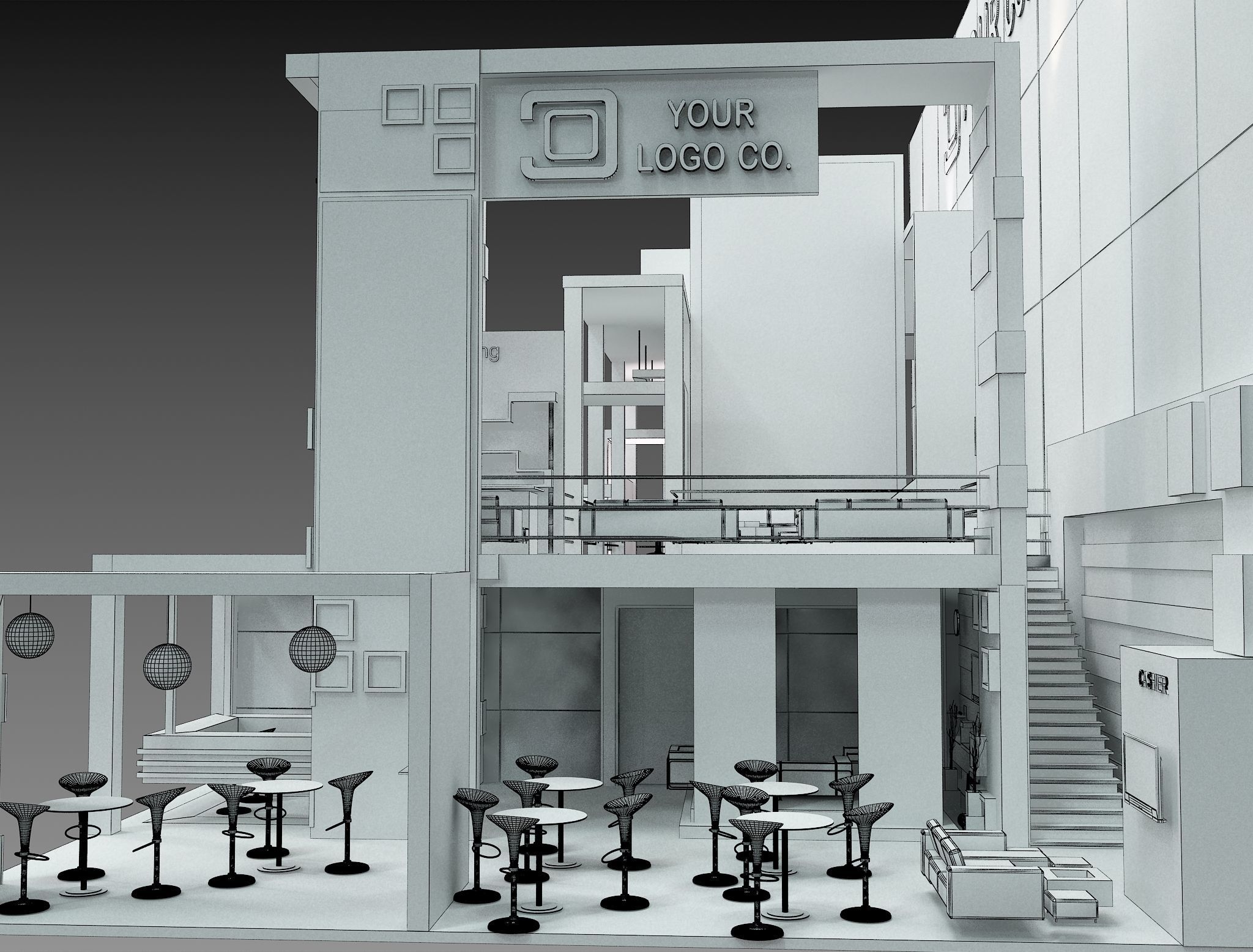 Booth Exhibition Stand a 500 3D model_11