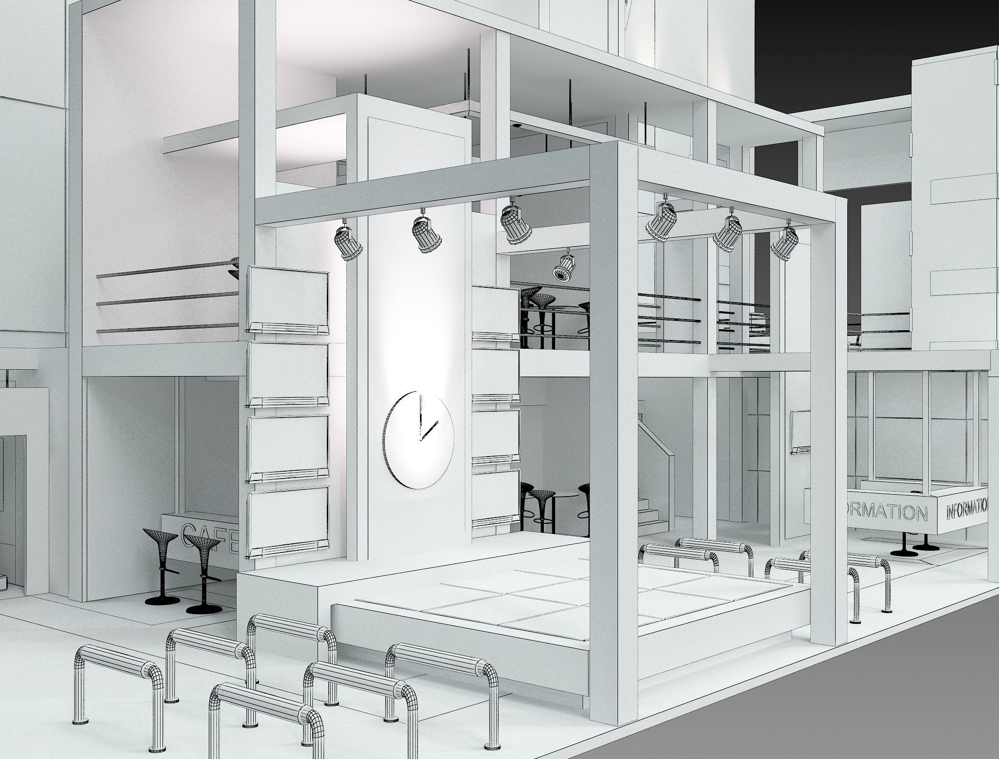Booth Exhibition Stand a 500 3D model_17