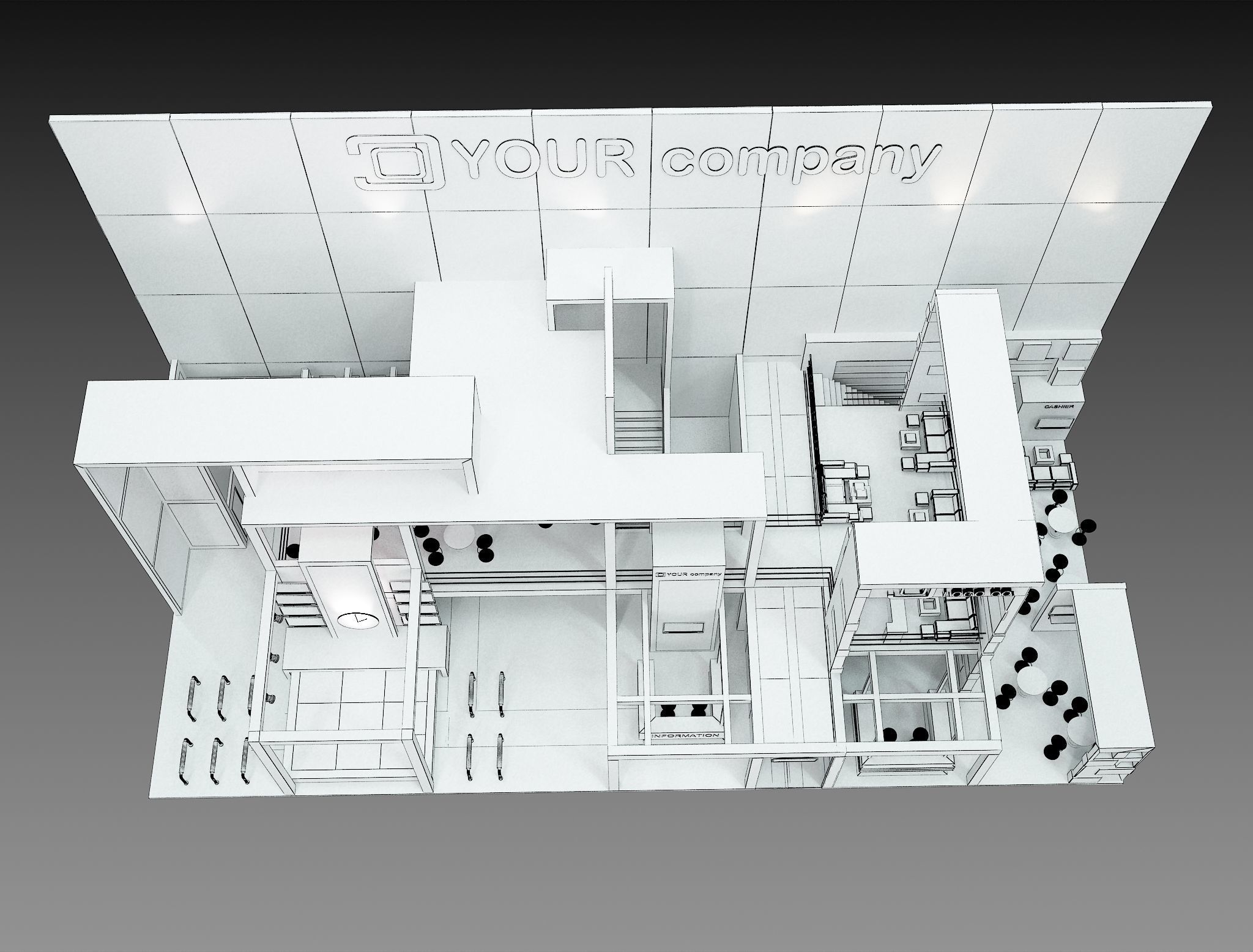 Booth Exhibition Stand a 500 3D model_9