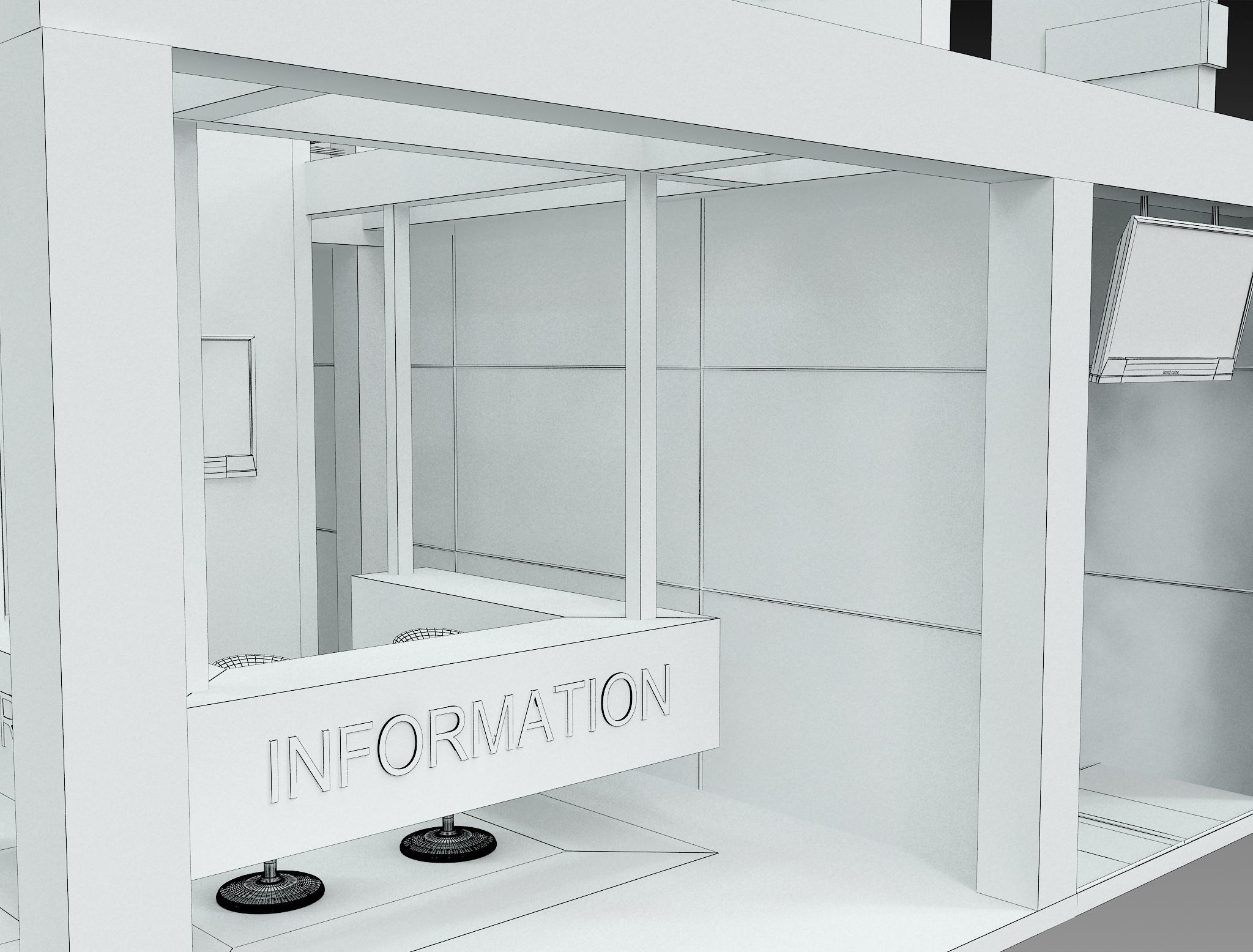 Booth Exhibition Stand a 500 3D model_19