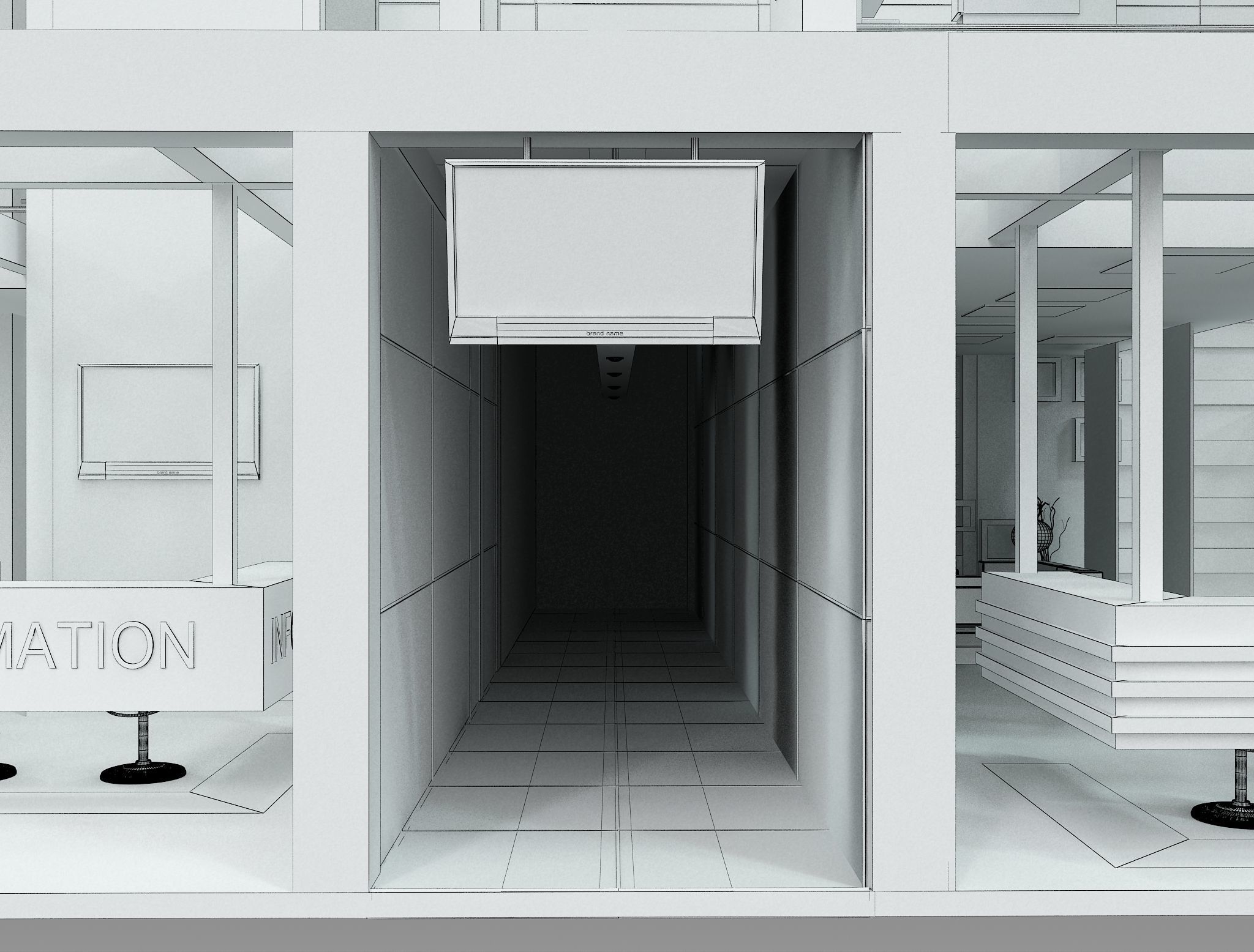 Booth Exhibition Stand a 500 3D model_3