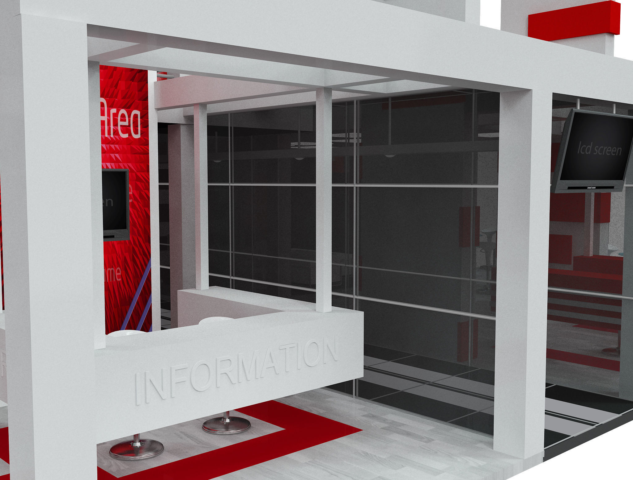 Booth Exhibition Stand a 500 3D model_18