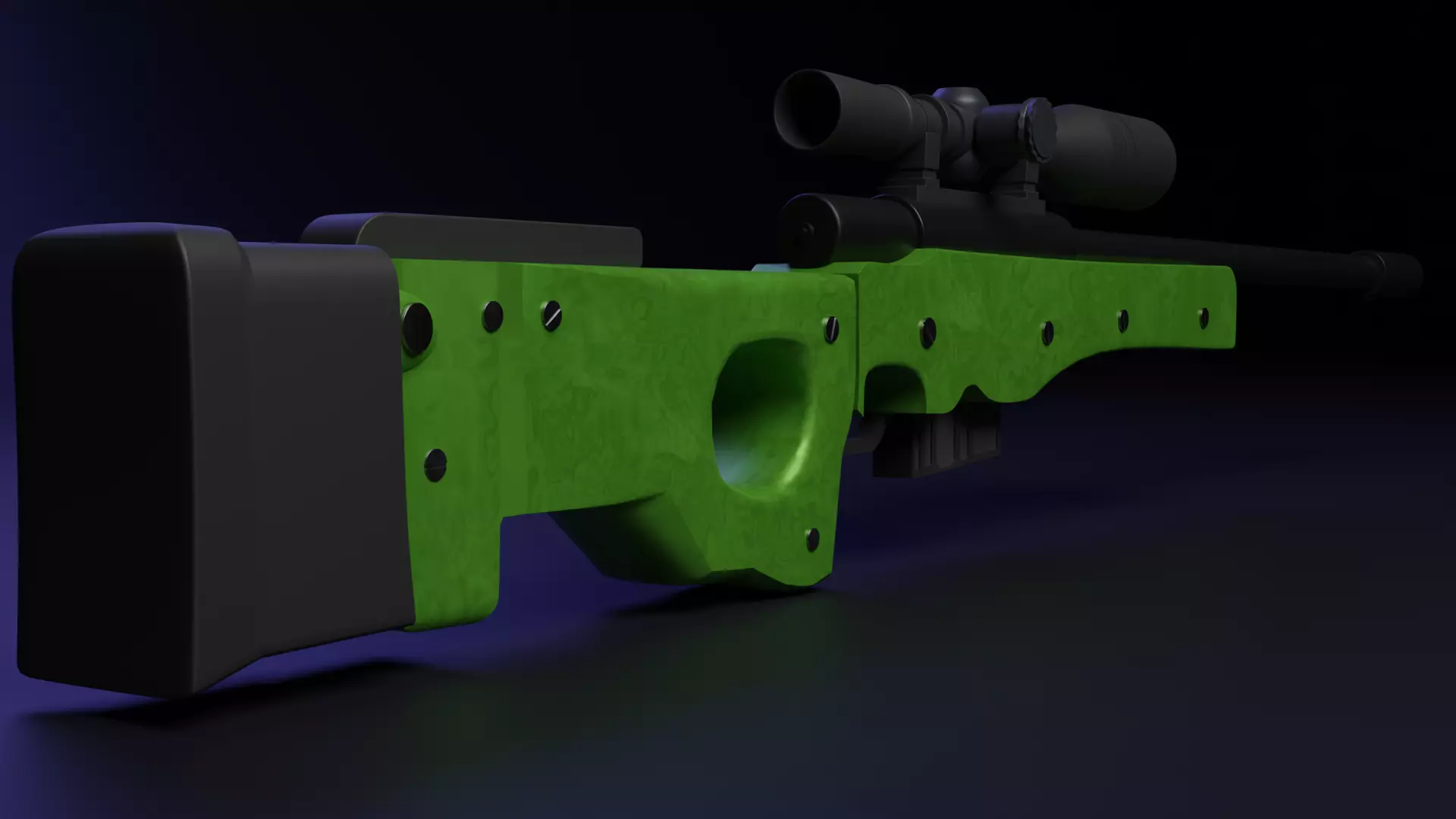 3d AWM Blender Model Free 3D model_0