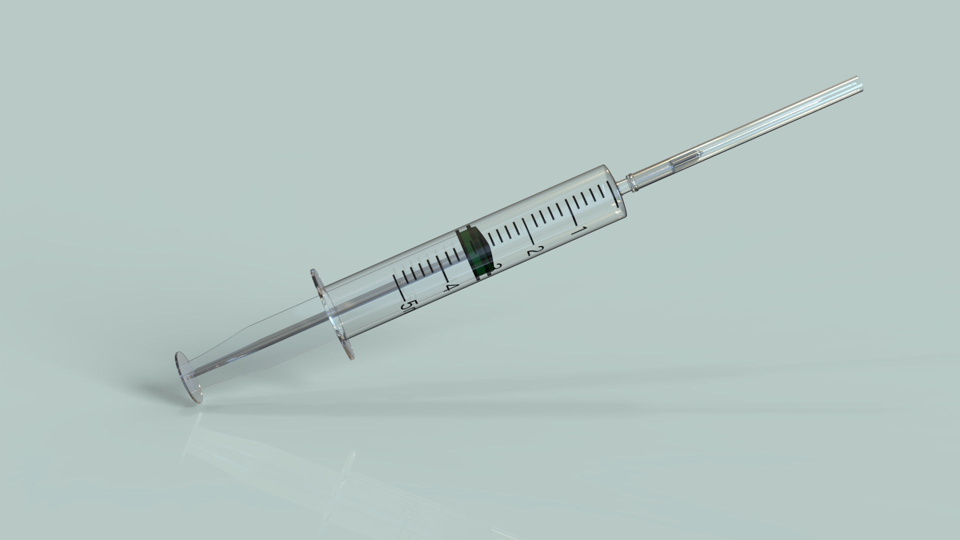 Vaccine with Syringe 3D model_4