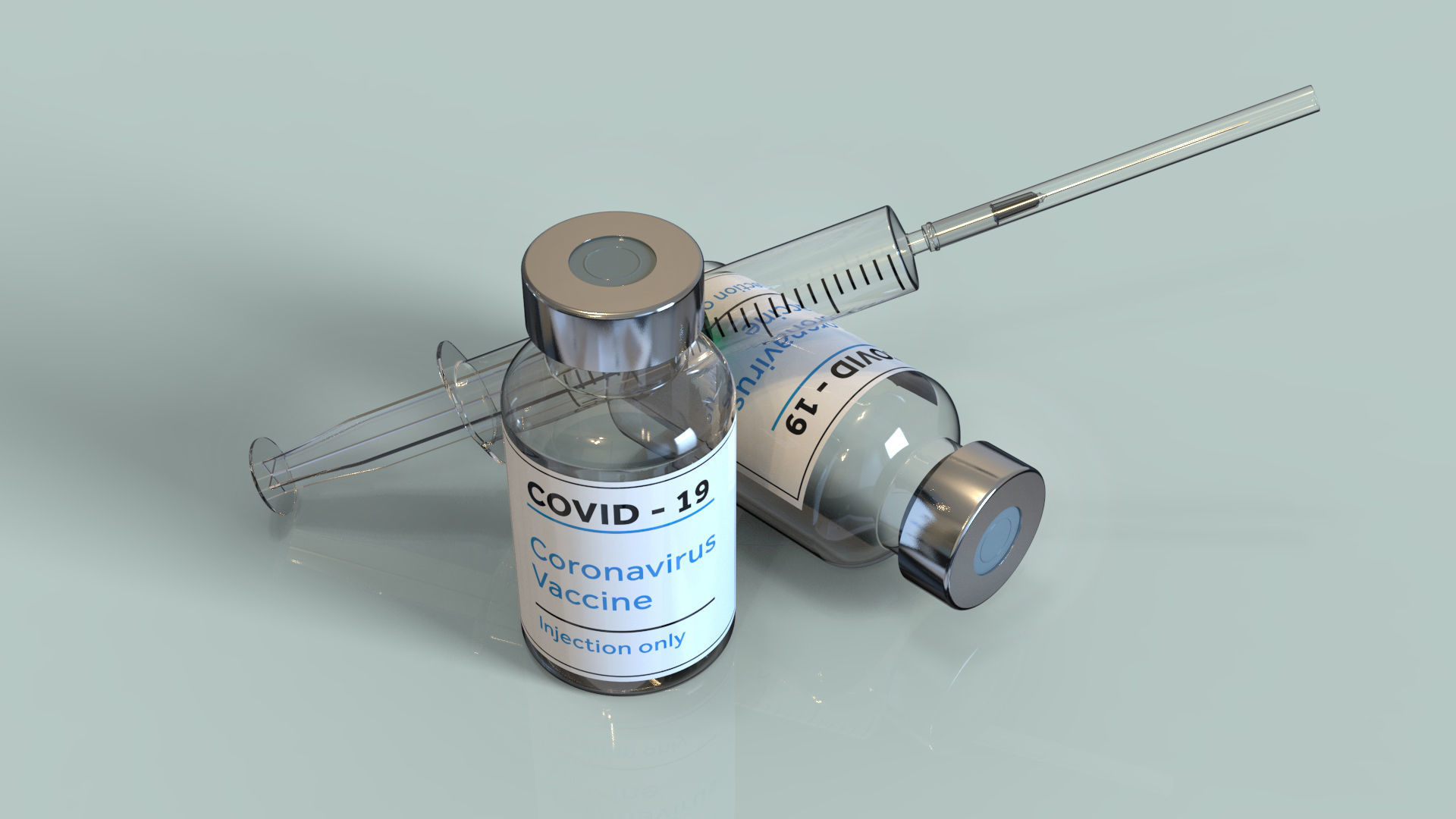 Vaccine with Syringe 3D model_1