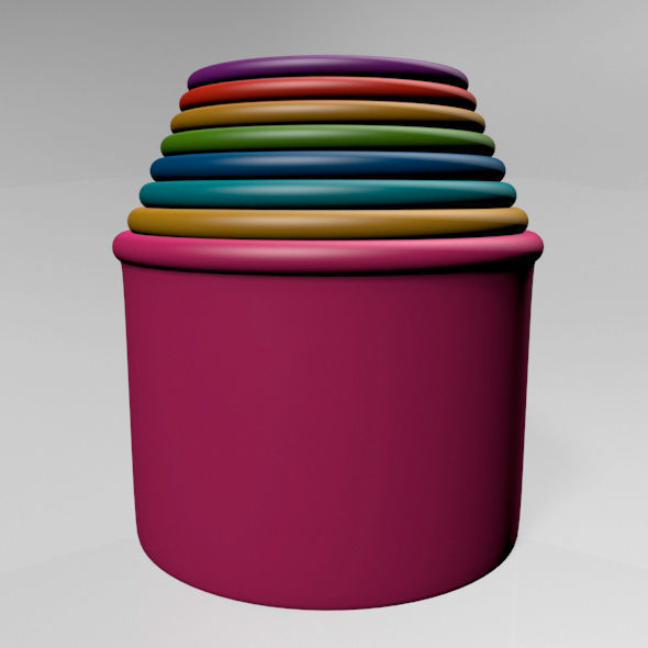 Stack Up Cup Toys 01 3D model_4