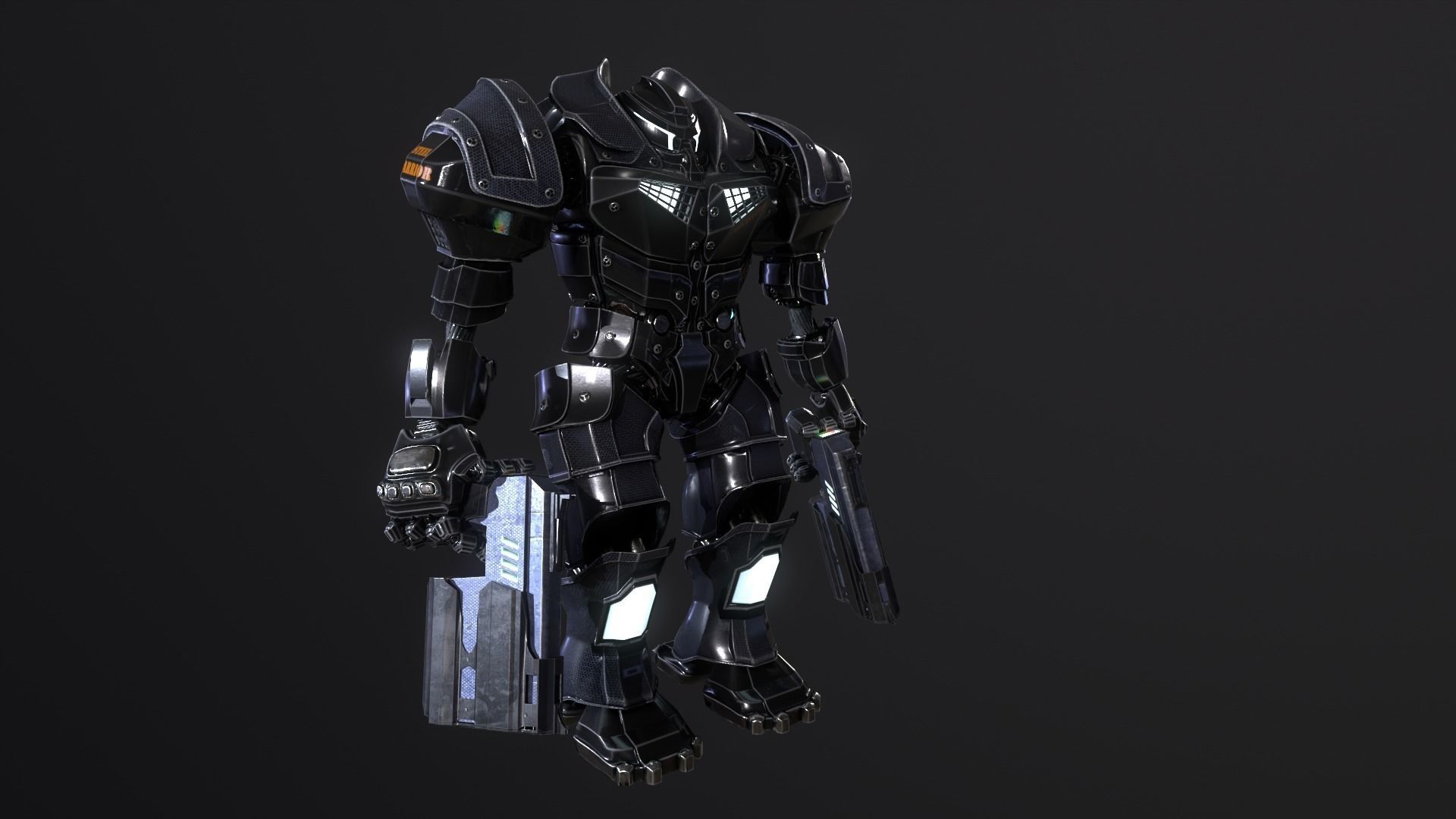 DEVASTATOR futuristic suit Low-poly 3D model_9