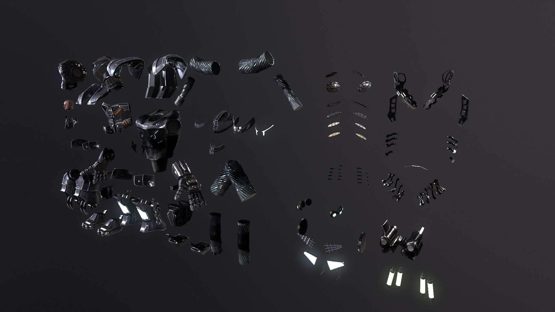 DEVASTATOR futuristic suit Low-poly 3D model_32