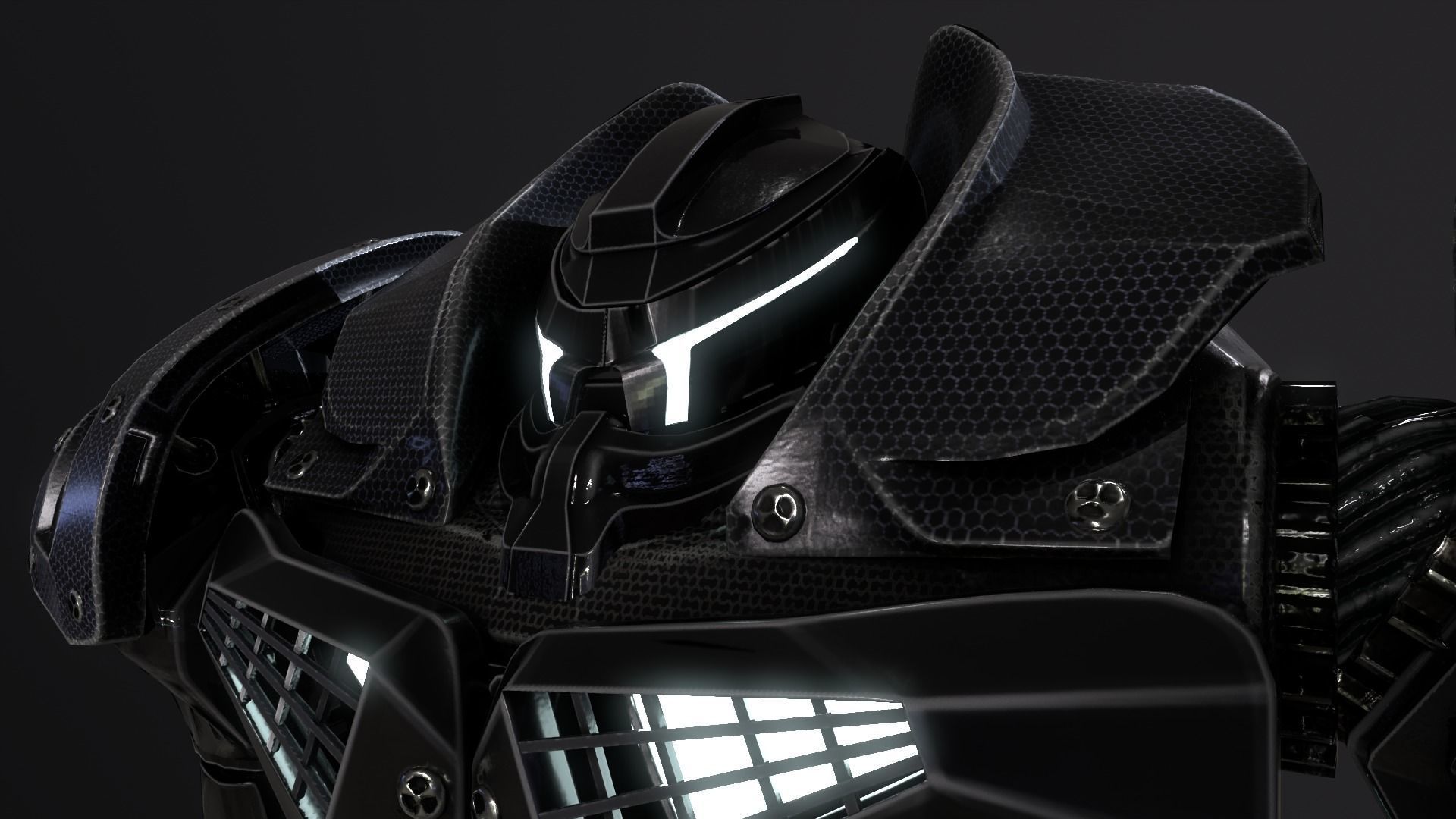 DEVASTATOR futuristic suit Low-poly 3D model_3