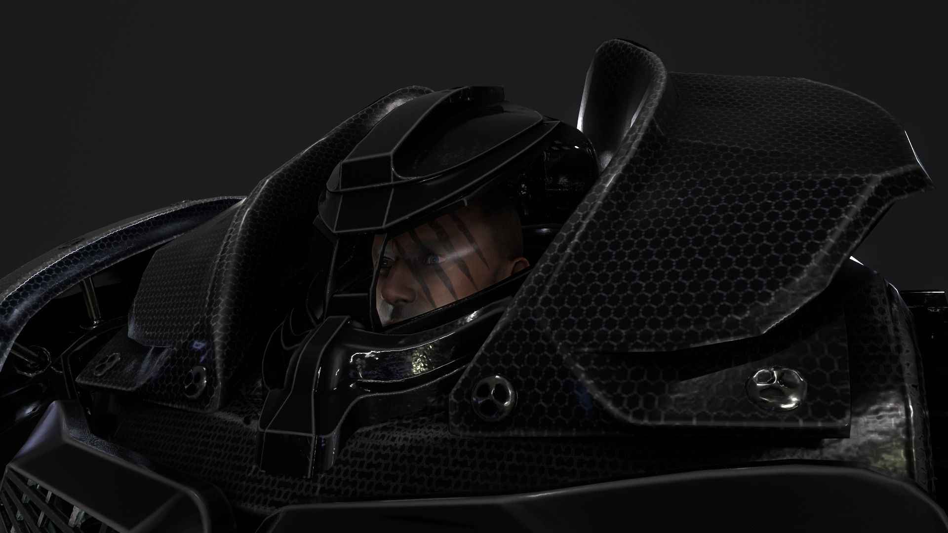 DEVASTATOR futuristic suit Low-poly 3D model_27
