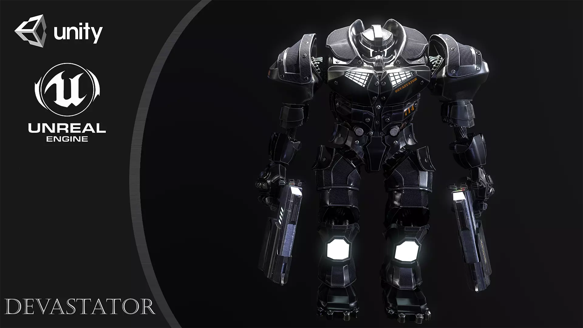 DEVASTATOR futuristic suit Low-poly 3D model_0