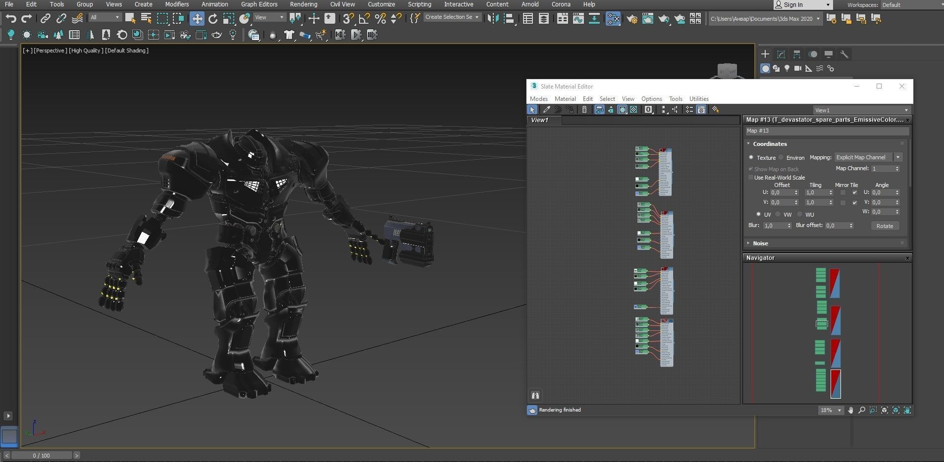 DEVASTATOR futuristic suit Low-poly 3D model_6