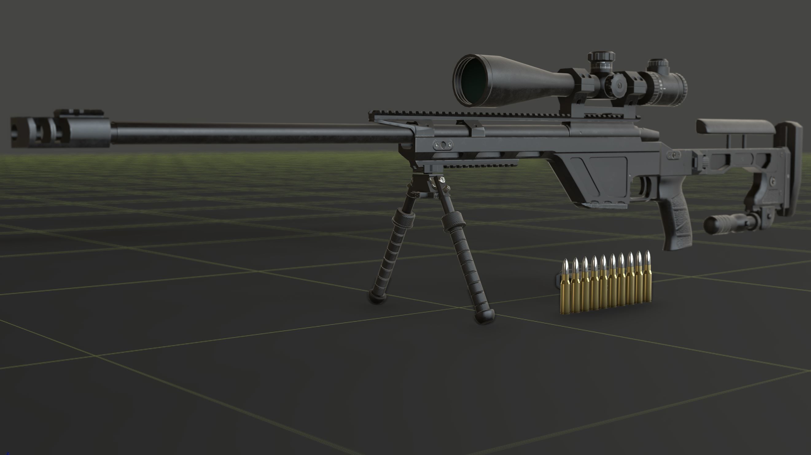 CZ TSR Sniper Rifle Low-poly 3D model_21
