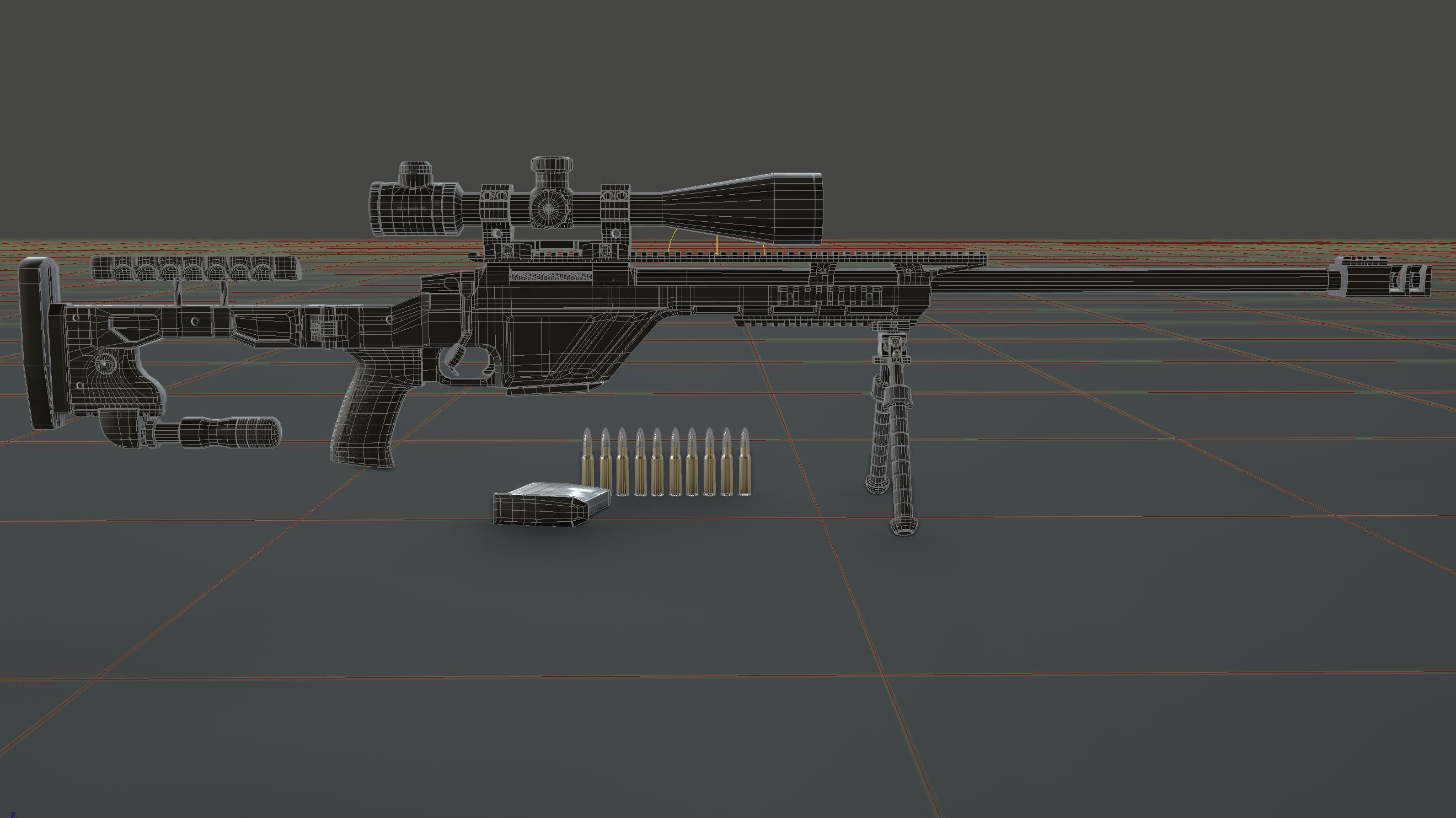 CZ TSR Sniper Rifle Low-poly 3D model_25